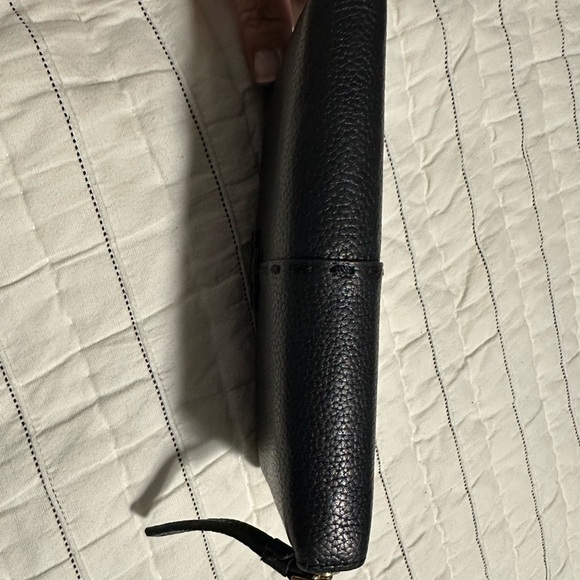 Tory Burch Black Pebbled Leather Zip-Around Wallet - Picture 3 of 13